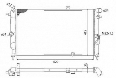 MAGNETI MARELLI 350213591003 -  Радиатор, охлаждение двигателя